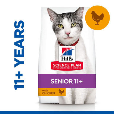 Hill's Science Plan Senior 11+ Dry Cat Food - Chicken