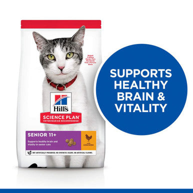 Hill's Science Plan Senior 11+ Dry Cat Food - Chicken