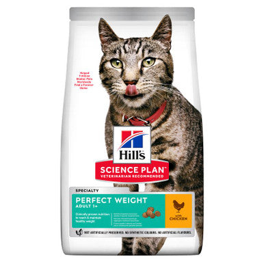 Hill's Science Plan Perfect Weight Adult 1+ Dry Cat Food - Chicken