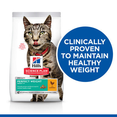 Hill's Science Plan Perfect Weight Adult 1+ Dry Cat Food - Chicken