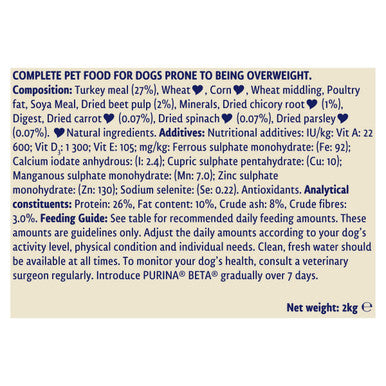 BETA Light Adult Dry Dog Food - Turkey