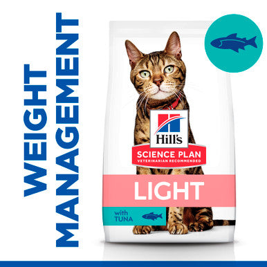 Hill's Science Plan Light Adult 1-6 Dry Cat Food - Tuna