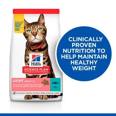 Hill's Science Plan Light Adult 1-6 Dry Cat Food - Tuna