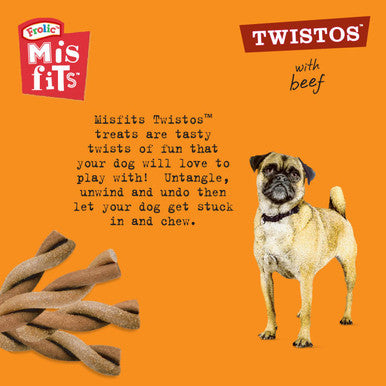 Misfits Twistos Dog Treats - Beef