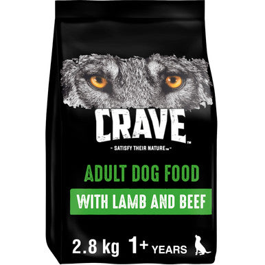 Crave Natural Grain Free Adult Dry Dog Food - Lamb & Beef