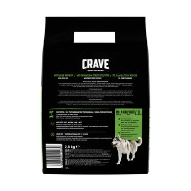 Crave Natural Grain Free Adult Dry Dog Food - Lamb & Beef