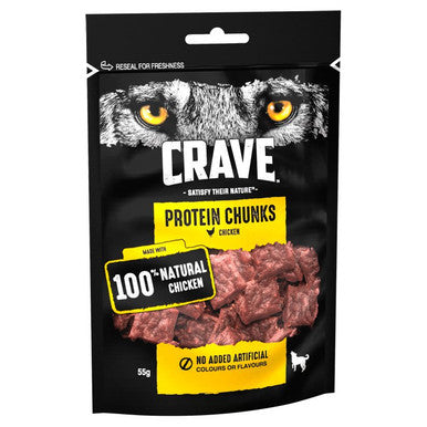 Crave Protein Chunks Natural Adult Dog Treat - Chicken