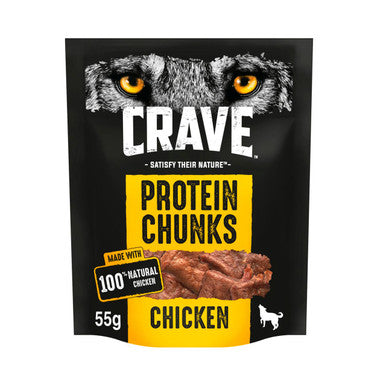 Crave Protein Chunks Natural Adult Dog Treat - Chicken