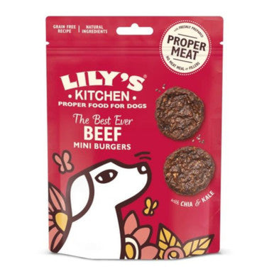 Lily's Kitchen Dog The Best Ever Mini Burgers Adult Dog Treats - Beef