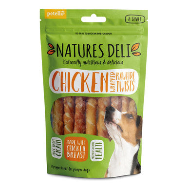 Natures Deli Wrapped Rawhide Twist Adult Small Dog Treats - Chicken