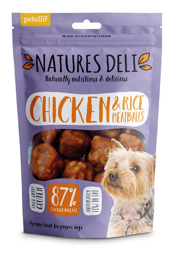 Natures Deli Meatball Adult Dog Treats - Chicken & Rice