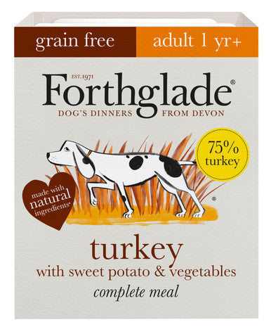 Forthglade Complete Grain Free Adult Wet Dog Food - Turkey with Sweet Potato & Vegetables