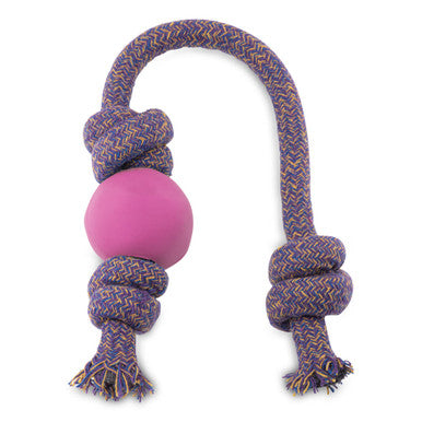 Beco Pets Ball on Rope Dog Toy in Pink