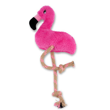 Beco Pets Dual Material Dog Toy Flamingo