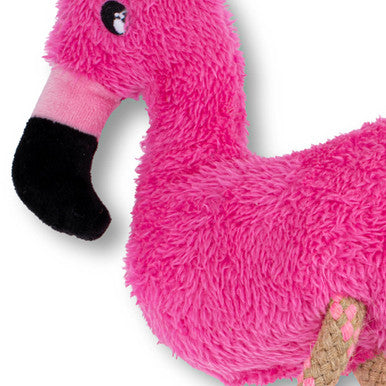 Beco Pets Dual Material Dog Toy Flamingo