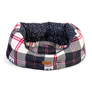 FatFace Penguin Check Deluxe Slumber Dog Bed