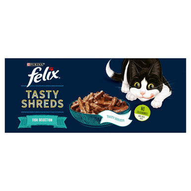 Felix Tasty Shreds Adult Wet Cat Food - Fish Selection in Gravy