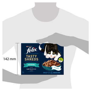 Felix Tasty Shreds Adult Wet Cat Food - Fish Selection in Gravy