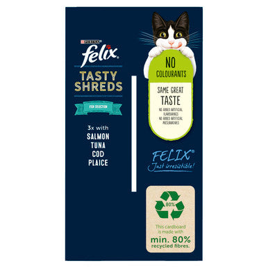 Felix Tasty Shreds Adult Wet Cat Food - Fish Selection in Gravy