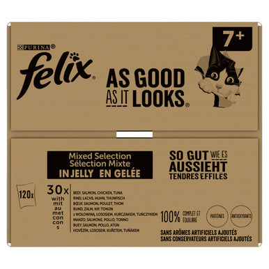 Felix As Good As It Looks 7+ Mixed Cat Food 120 x 100g