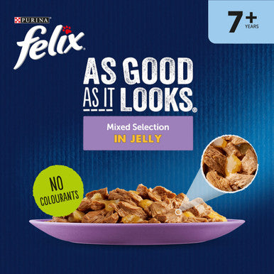 Felix As Good As It Looks 7+ Mixed Cat Food 120 x 100g