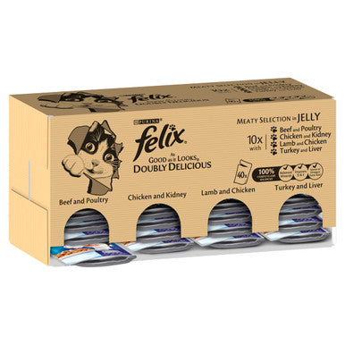 Felix Doubly Delicious Meat Cat Food 120 x 100g