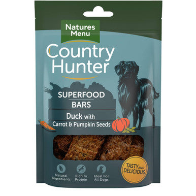 Natures Menu Country Hunter Superdood Bars Adult Dog Treats - Duck with Carrot & Pumpkin Seeds