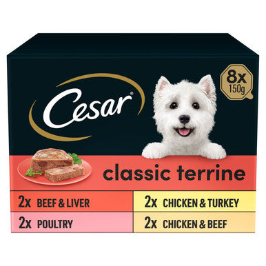 Cesar Classics Terrine Adult Wet Dog Food - Mixed Selection Tray