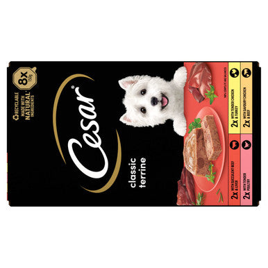 Cesar Classics Terrine Adult Wet Dog Food - Mixed Selection Tray