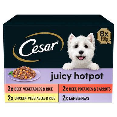 Cesar Juicy Hotpot Adult Wet Dog Food - Mixed Selection