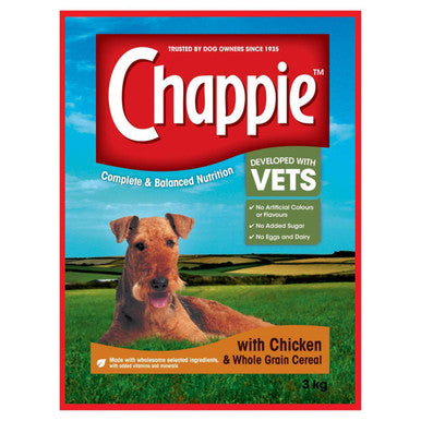 Chappie Complete Adult Dry Dog Food Chicken Whole Grain Cereal
