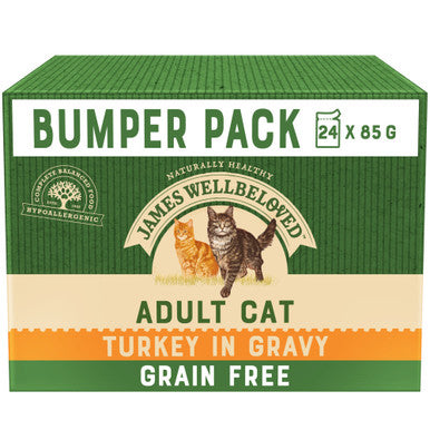 James Wellbeloved Grain Free Adult CatWet Food - Turkey in Gravy