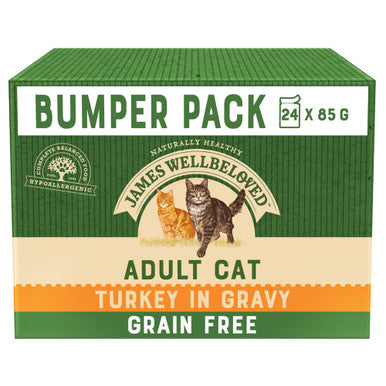 James Wellbeloved Grain Free Adult CatWet Food - Turkey in Gravy