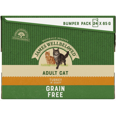 James Wellbeloved Grain Free Adult CatWet Food - Turkey in Gravy