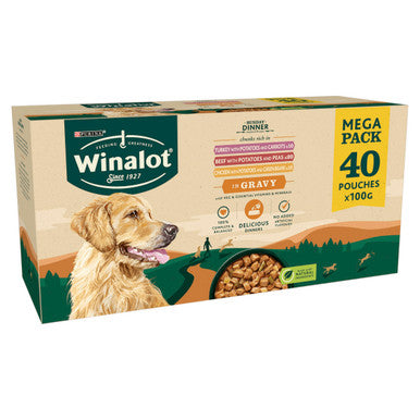 Winalot Sunday Dinner Adult Wet Dog Food Pouches - Mixed Selection in Gravy