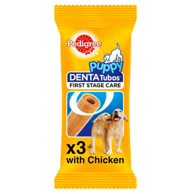 Pedigree Denta Tubos Puppy Dog Wrap (3 Sticks) Treats - Chicken