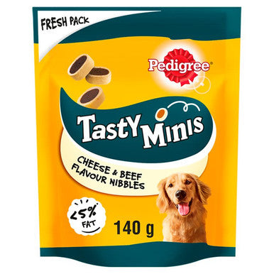 Pedigree Tasty Minis Adult Dog Treats - Cheese & Beef