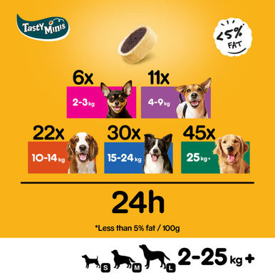 Pedigree Tasty Minis Adult Dog Treats - Cheese & Beef