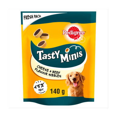 Pedigree Tasty Minis Adult Dog Treats - Cheese & Beef