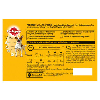 Pedigree Adult Wet Dog Food Pouches - Mixed Selection in Jelly 12 x 100g