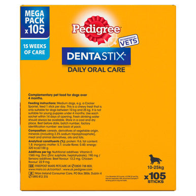 Pedigree Dentastix Daily Adult Medium Dog Dental Treats