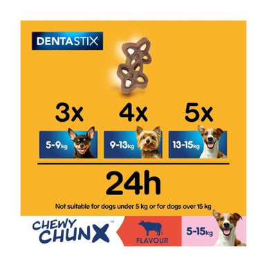 Pedigree Dentastix Chewy Chunx Mini Adult Dog Treats - Beef