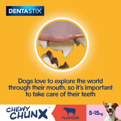 Pedigree Dentastix Chewy Chunx Mini Adult Dog Treats - Beef