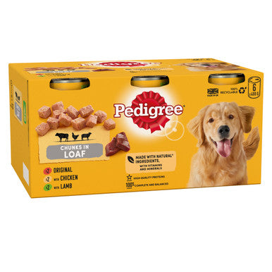 Pedigree Adult Wet Dog Food Tins - Mixed Selection in Loaf