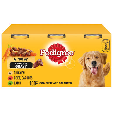 Pedigree Adult Wet Dog Food Tins - Country Casseroles in Gravy