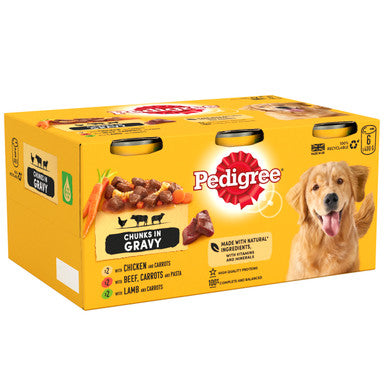 Pedigree Adult Wet Dog Food Tins - Country Casseroles in Gravy