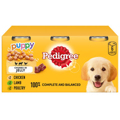 Pedigree Puppy Wet Dog Food Tins - Mixed Selection in Jelly