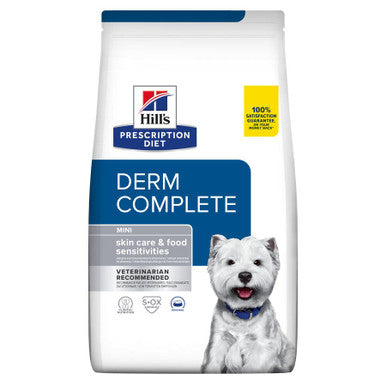 Hill's Prescription Diet Derm Complete Skin Care and Food Sensitivities Mini Dry Dog Food - Rice & Egg