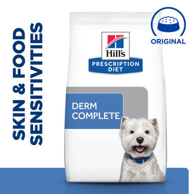 Hill's Prescription Diet Derm Complete Skin Care and Food Sensitivities Mini Dry Dog Food - Rice & Egg