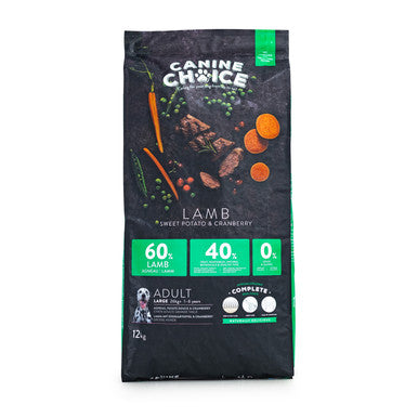 Canine Choice Grain Free Large Adult Dry Dog Food - Lamb